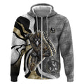 Personalised Collingwood Magpies Zip Hoodie Trippy Psychedelic Abstract Art Mascot Football Fans