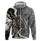 Personalised Collingwood Magpies Zip Hoodie Trippy Psychedelic Abstract Art Mascot Football Fans