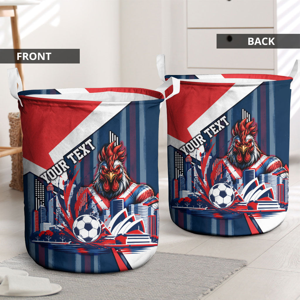 Personalised Sydney Roosters City Of Rugby Laundry Basket Sydney City Skyline Illustration Dynamic Sport Fan