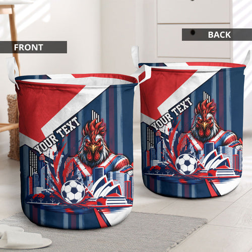 Personalised Sydney Roosters City Of Rugby Laundry Basket Sydney City Skyline Illustration Dynamic Sport Fan