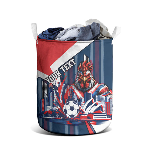 Personalised Sydney Roosters City Of Rugby Laundry Basket Sydney City Skyline Illustration Dynamic Sport Fan