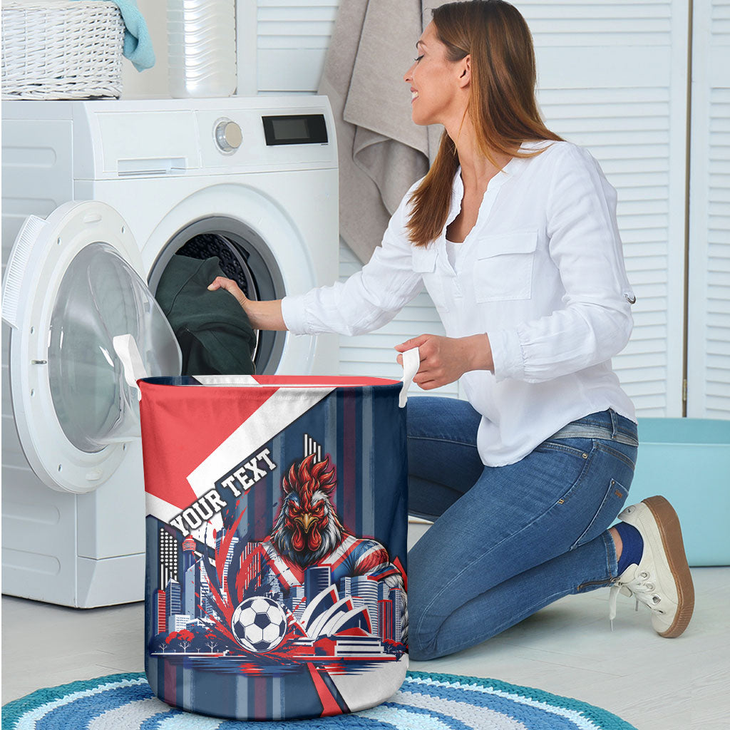 Personalised Sydney Roosters City Of Rugby Laundry Basket Sydney City Skyline Illustration Dynamic Sport Fan