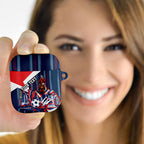 Personalised Sydney Roosters City Of Rugby AirPods Case Sydney City Skyline Illustration Dynamic Sport Fan