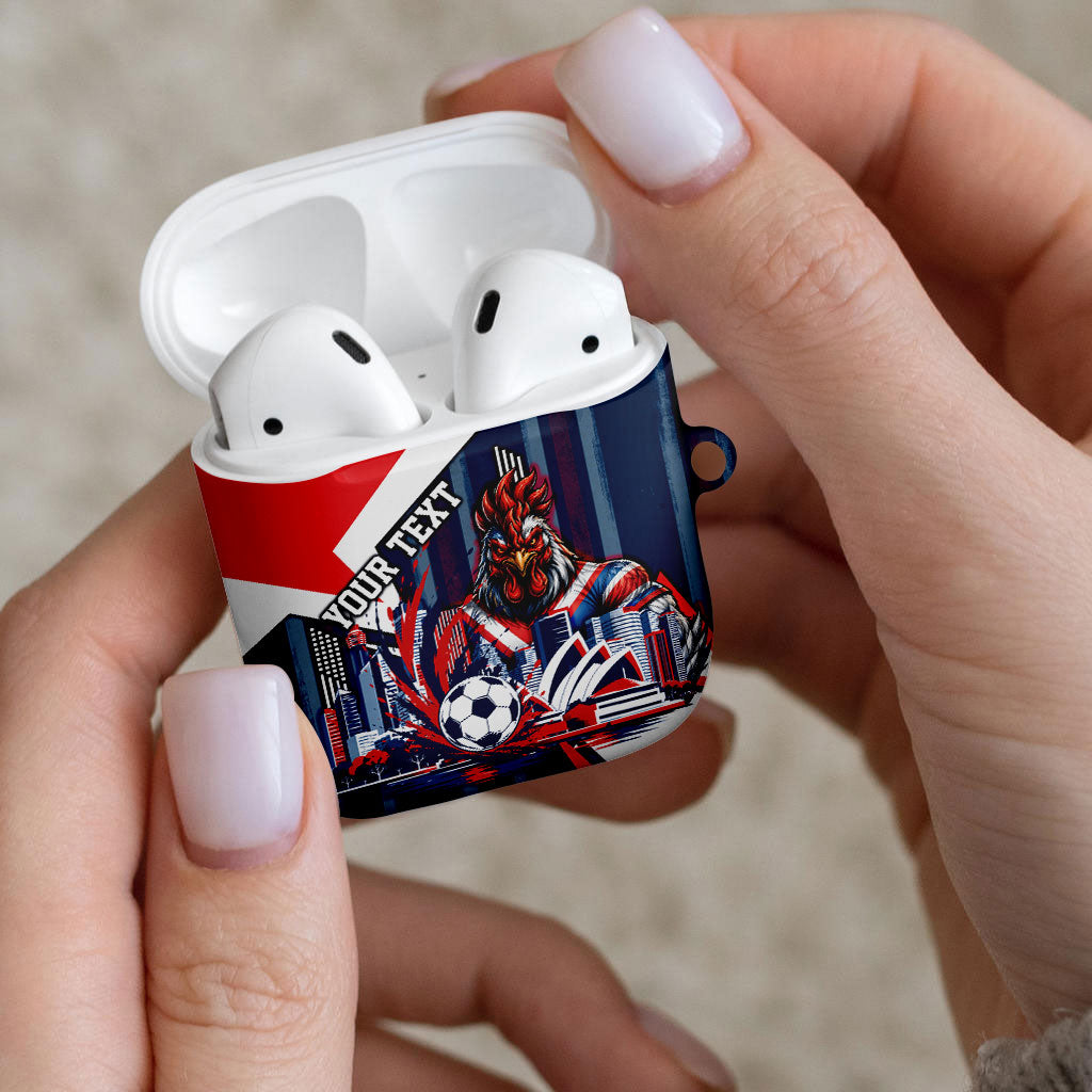 Personalised Sydney Roosters City Of Rugby AirPods Case Sydney City Skyline Illustration Dynamic Sport Fan