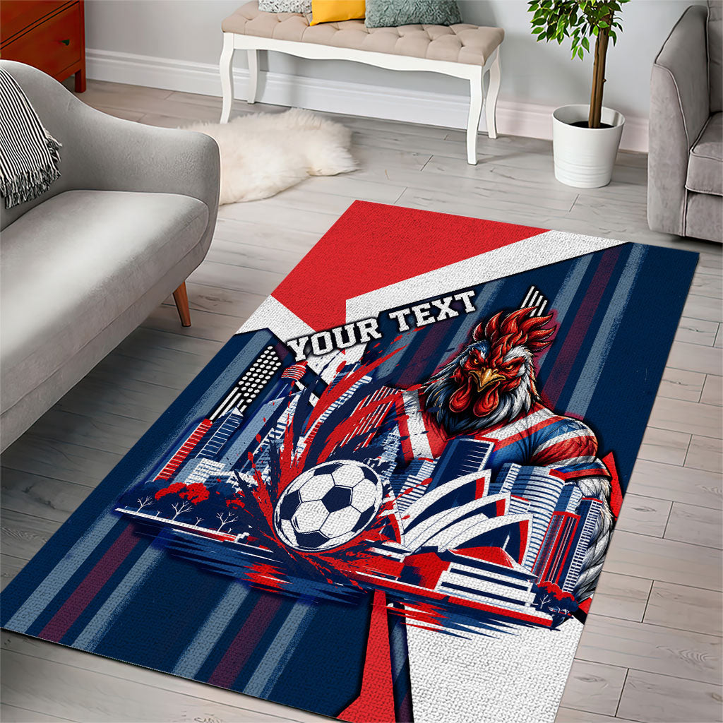 Personalised Sydney Roosters City Of Rugby Area Rug Sydney City Skyline Illustration Dynamic Sport Fan