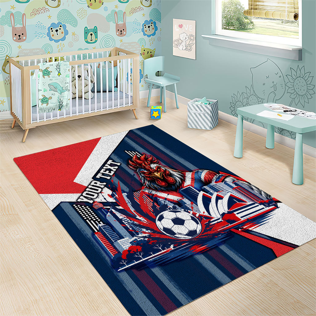 Personalised Sydney Roosters City Of Rugby Area Rug Sydney City Skyline Illustration Dynamic Sport Fan