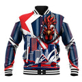 Personalised Sydney Roosters City Of Rugby Baseball Jacket Sydney City Skyline Illustration Dynamic Sport Fan