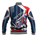 Personalised Sydney Roosters City Of Rugby Baseball Jacket Sydney City Skyline Illustration Dynamic Sport Fan