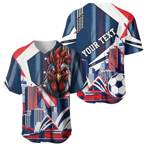 Personalised Sydney Roosters City Of Rugby Baseball Jersey Sydney City Skyline Illustration Dynamic Sport Fan