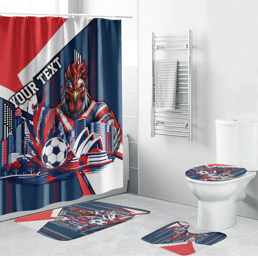 Personalised Sydney Roosters City Of Rugby Bathroom Set Sydney City Skyline Illustration Dynamic Sport Fan
