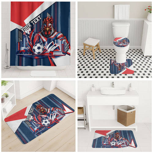 Personalised Sydney Roosters City Of Rugby Bathroom Set Sydney City Skyline Illustration Dynamic Sport Fan