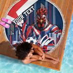 Personalised Sydney Roosters City Of Rugby Beach Blanket Sydney City Skyline Illustration Dynamic Sport Fan