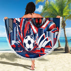 Personalised Sydney Roosters City Of Rugby Beach Blanket Sydney City Skyline Illustration Dynamic Sport Fan
