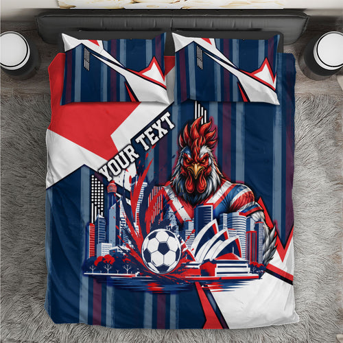 Personalised Sydney Roosters City Of Rugby Bedding Set Sydney City Skyline Illustration Dynamic Sport Fan