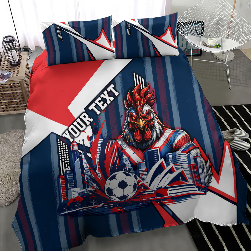 Personalised Sydney Roosters City Of Rugby Bedding Set Sydney City Skyline Illustration Dynamic Sport Fan