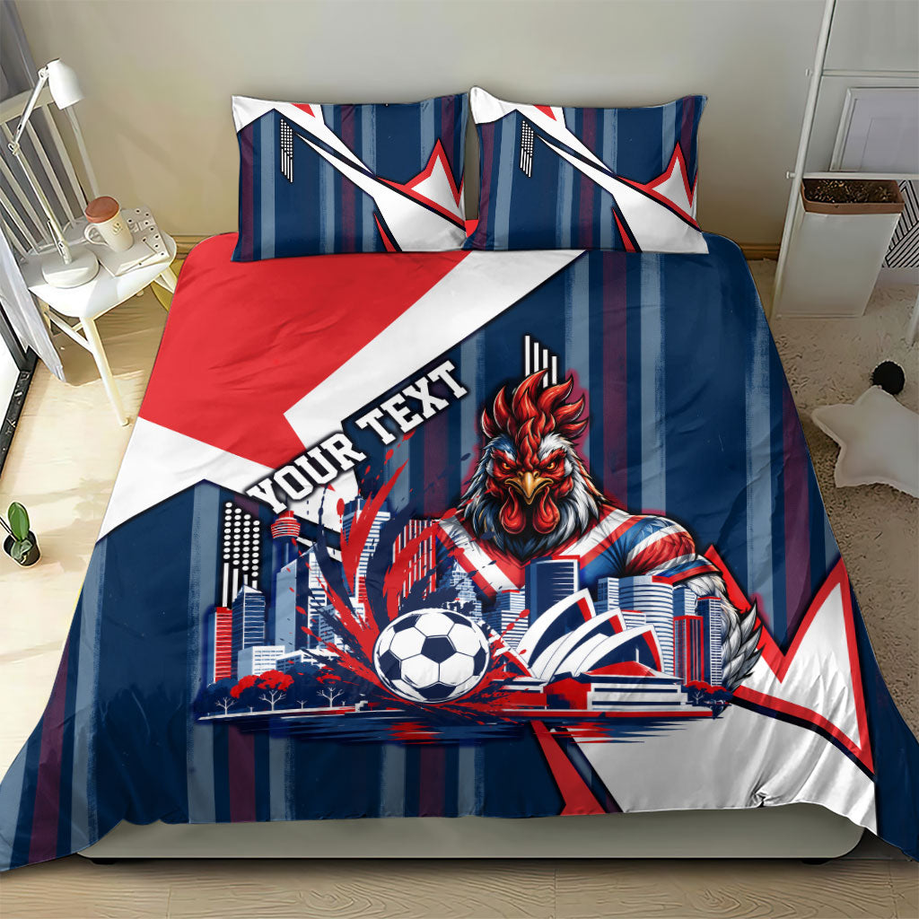 Personalised Sydney Roosters City Of Rugby Bedding Set Sydney City Skyline Illustration Dynamic Sport Fan
