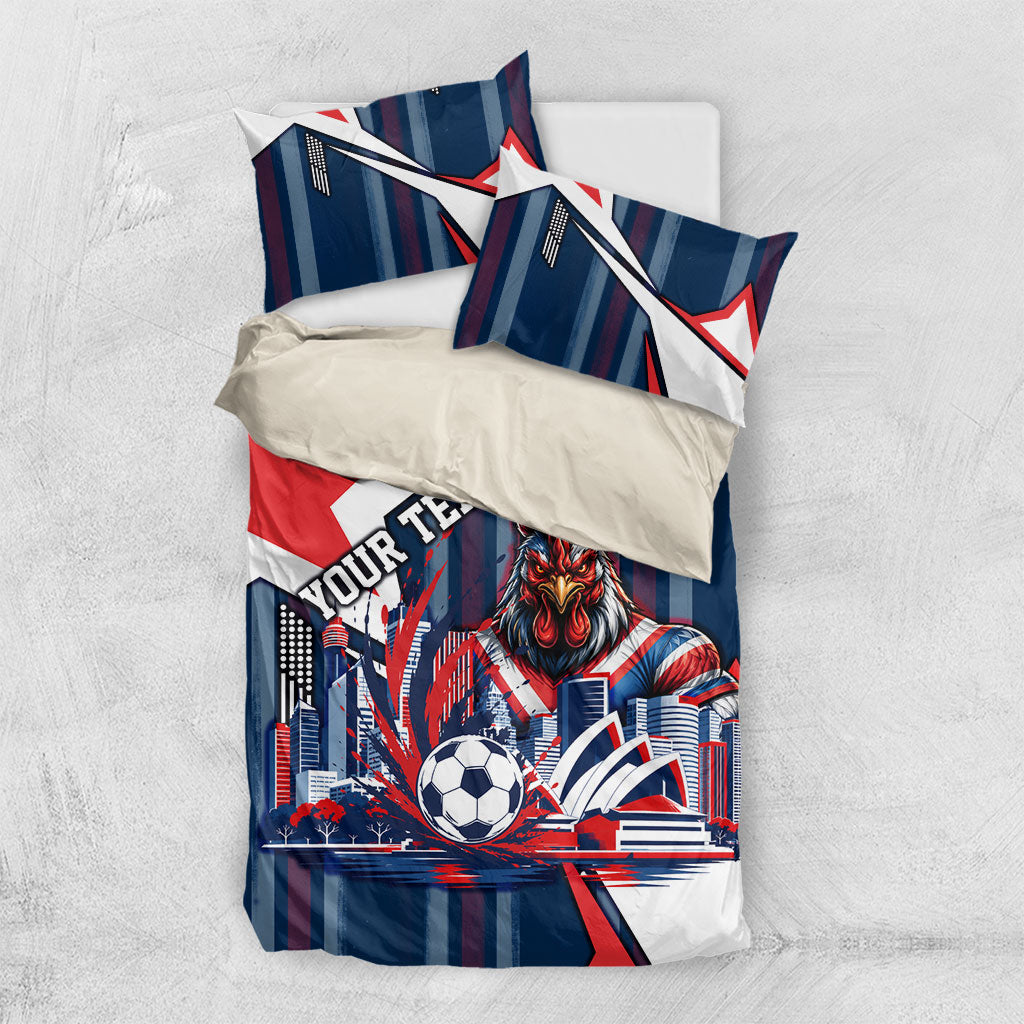 Personalised Sydney Roosters City Of Rugby Bedding Set Sydney City Skyline Illustration Dynamic Sport Fan