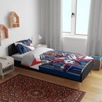 Personalised Sydney Roosters City Of Rugby Bedding Set Sydney City Skyline Illustration Dynamic Sport Fan