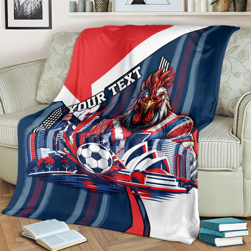 Personalised Sydney Roosters City Of Rugby Blanket Sydney City Skyline Illustration Dynamic Sport Fan