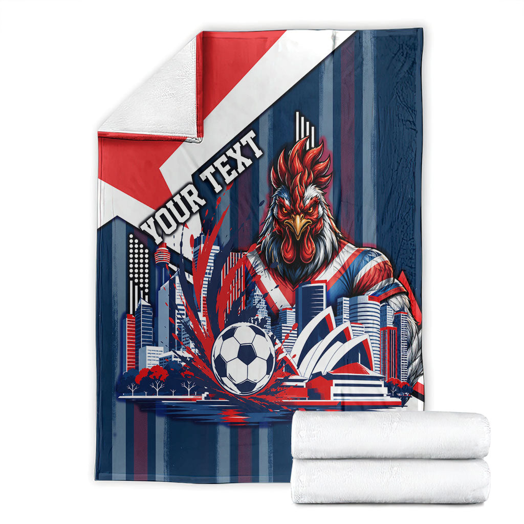 Personalised Sydney Roosters City Of Rugby Blanket Sydney City Skyline Illustration Dynamic Sport Fan