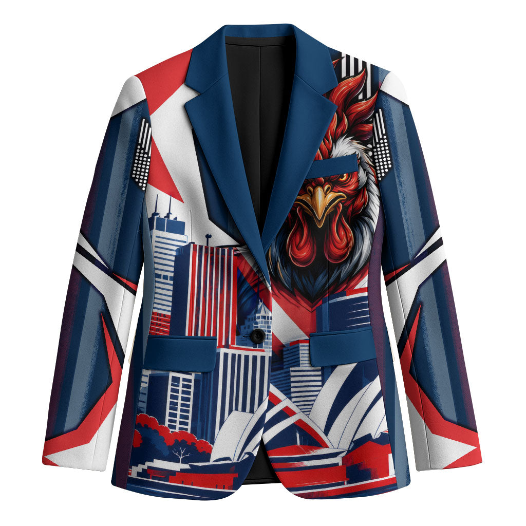 Personalised Sydney Roosters City Of Rugby Blazer Sydney City Skyline Illustration Dynamic Sport Fan