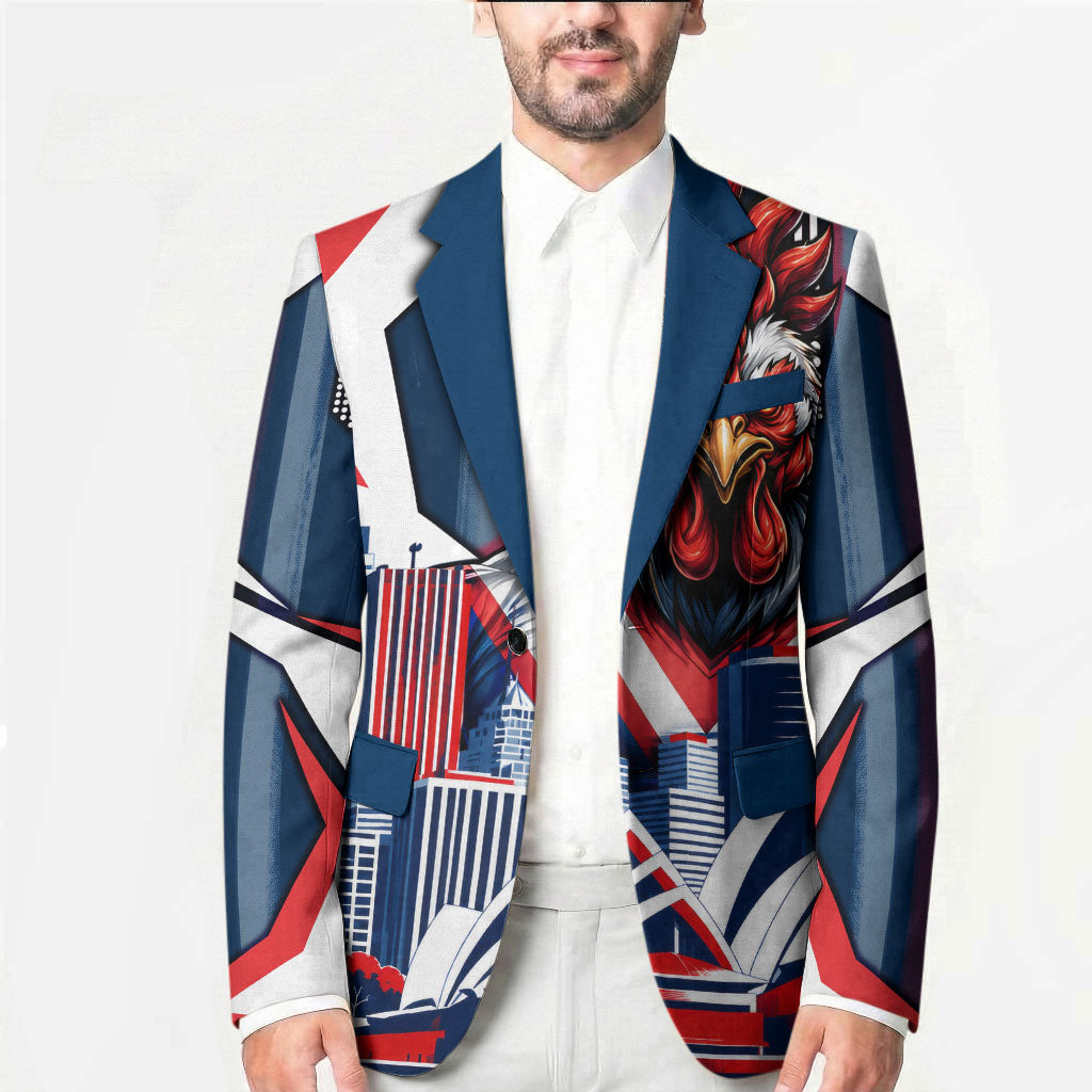 Personalised Sydney Roosters City Of Rugby Blazer Sydney City Skyline Illustration Dynamic Sport Fan