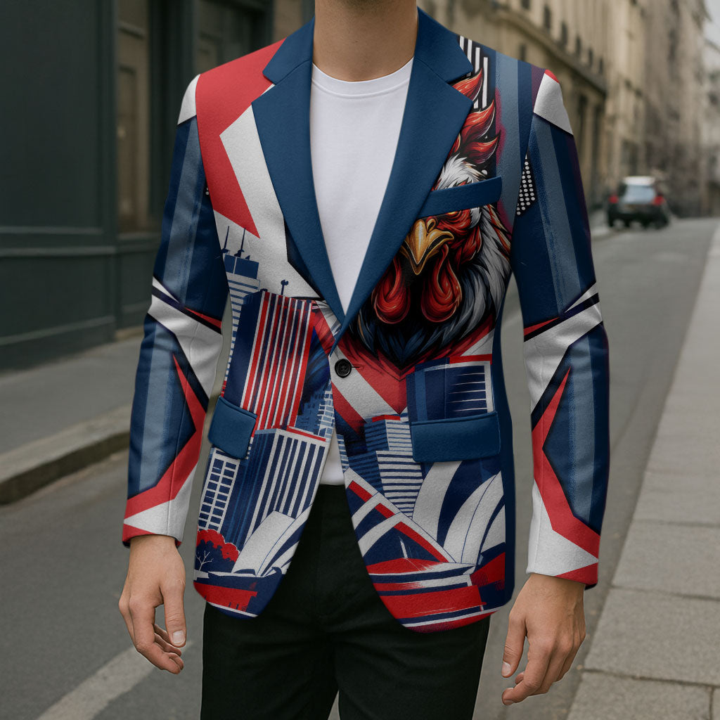 Personalised Sydney Roosters City Of Rugby Blazer Sydney City Skyline Illustration Dynamic Sport Fan