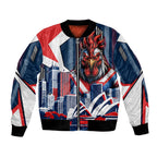 Personalised Sydney Roosters City Of Rugby Bomber Jacket Sydney City Skyline Illustration Dynamic Sport Fan