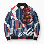 Personalised Sydney Roosters City Of Rugby Bomber Puffer Jacket Sydney City Skyline Illustration Dynamic Sport Fan