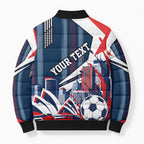 Personalised Sydney Roosters City Of Rugby Bomber Puffer Jacket Sydney City Skyline Illustration Dynamic Sport Fan