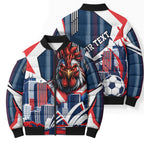 Personalised Sydney Roosters City Of Rugby Bomber Puffer Jacket Sydney City Skyline Illustration Dynamic Sport Fan