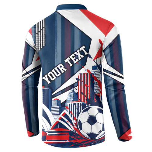 Personalised Sydney Roosters City Of Rugby Button Sweatshirt Sydney City Skyline Illustration Dynamic Sport Fan