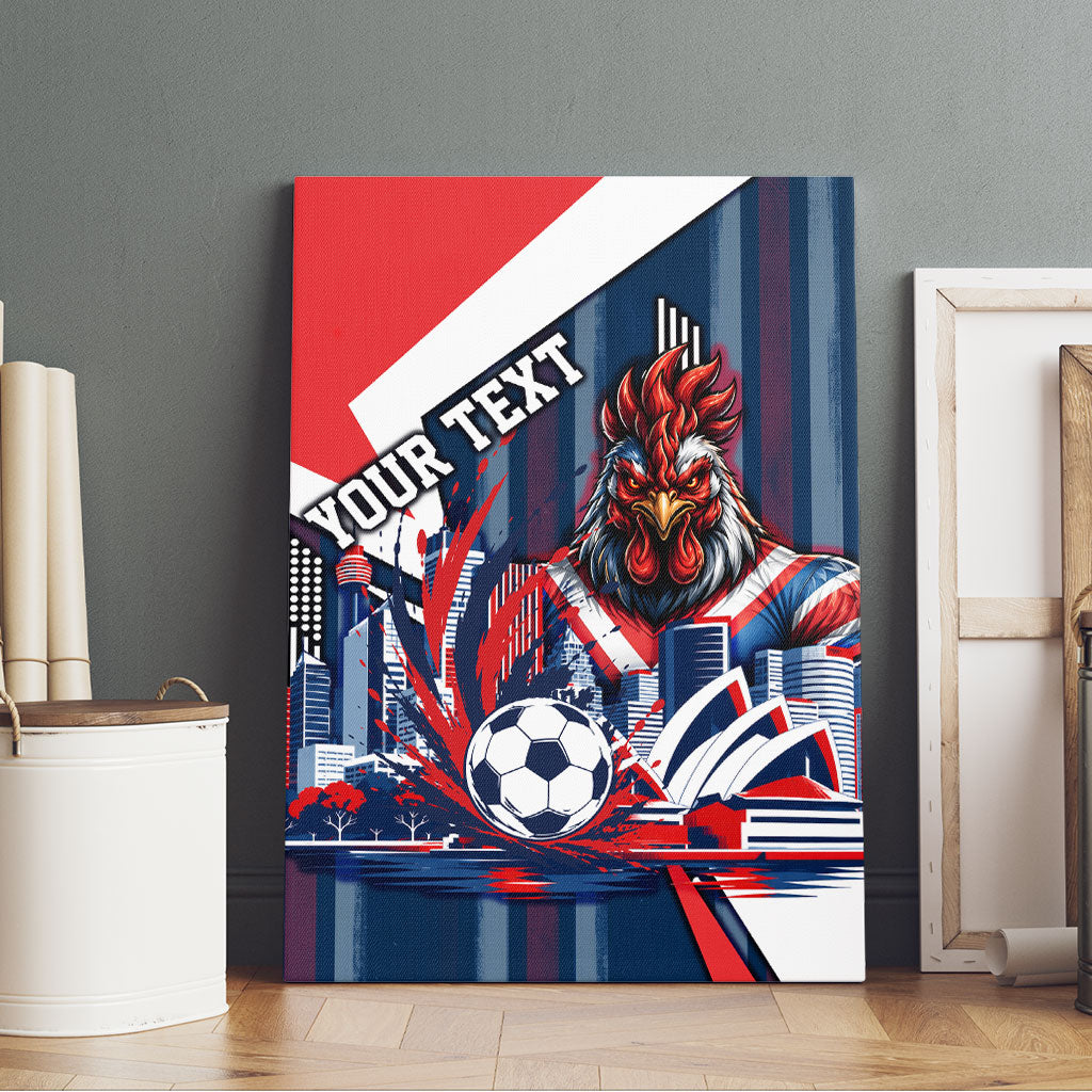 Personalised Sydney Roosters City Of Rugby Canvas Wall Art Sydney City Skyline Illustration Dynamic Sport Fan