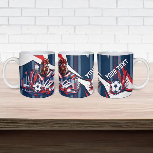 Personalised Sydney Roosters City Of Rugby Ceramic Mug Sydney City Skyline Illustration Dynamic Sport Fan