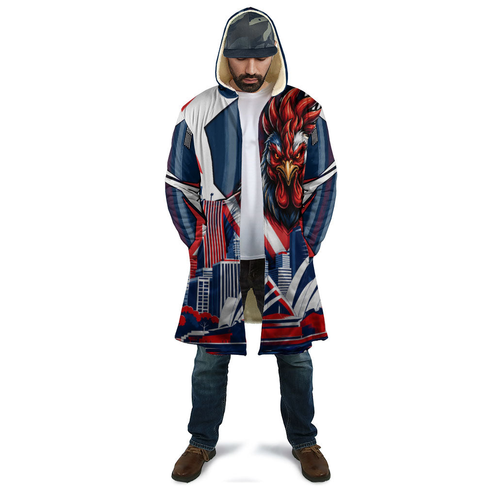 Personalised Sydney Roosters City Of Rugby Cloak Sydney City Skyline Illustration Dynamic Sport Fan