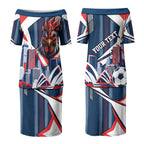 Personalised Sydney Roosters City Of Rugby Couples Matching Puletasi and Hawaiian Shirt Sydney City Skyline Illustration Dynamic Sport Fan