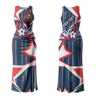Personalised Sydney Roosters City Of Rugby Couples Matching Tank Maxi Dress and Hawaiian Shirt Sydney City Skyline Illustration Dynamic Sport Fan