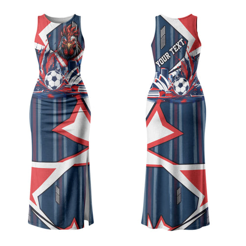Personalised Sydney Roosters City Of Rugby Couples Matching Tank Maxi Dress and Hawaiian Shirt Sydney City Skyline Illustration Dynamic Sport Fan