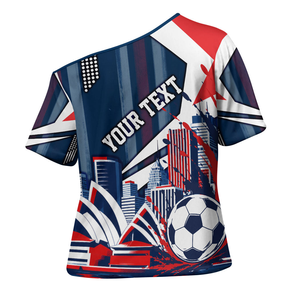 Personalised Sydney Roosters City Of Rugby Cross Shoulder Shirt Sydney City Skyline Illustration Dynamic Sport Fan