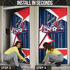 Personalised Sydney Roosters City Of Rugby Door Cover Sydney City Skyline Illustration Dynamic Sport Fan