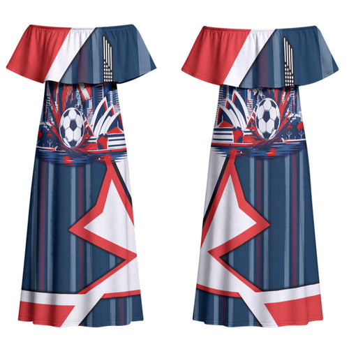 Personalised Sydney Roosters City Of Rugby Family Matching Off Shoulder Maxi Dress and Hawaiian Shirt Sydney City Skyline Illustration Dynamic Sport Fan