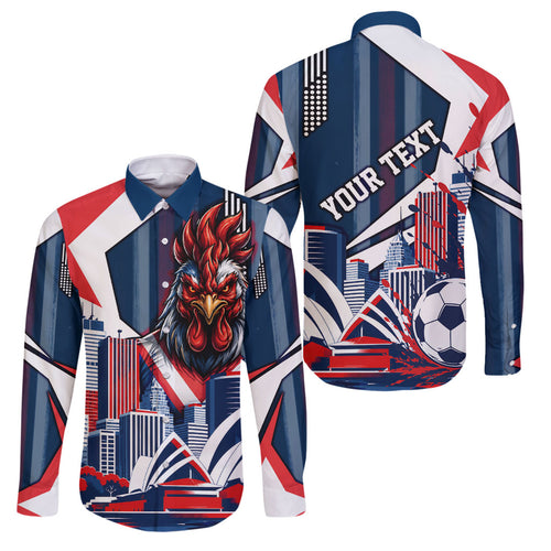 Personalised Sydney Roosters City Of Rugby Family Matching Off Shoulder Maxi Dress and Hawaiian Shirt Sydney City Skyline Illustration Dynamic Sport Fan