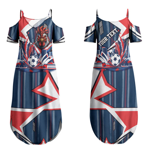 Personalised Sydney Roosters City Of Rugby Family Matching Summer Maxi Dress and Hawaiian Shirt Sydney City Skyline Illustration Dynamic Sport Fan