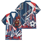 Personalised Sydney Roosters City Of Rugby Family Matching Summer Maxi Dress and Hawaiian Shirt Sydney City Skyline Illustration Dynamic Sport Fan