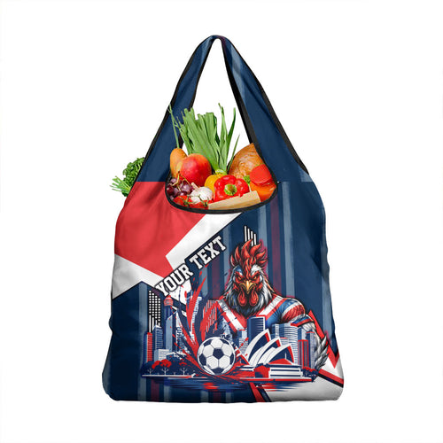 Personalised Sydney Roosters City Of Rugby Grocery Bag Sydney City Skyline Illustration Dynamic Sport Fan