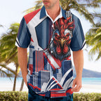 Personalised Sydney Roosters City Of Rugby Hawaiian Shirt Sydney City Skyline Illustration Dynamic Sport Fan