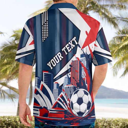 Personalised Sydney Roosters City Of Rugby Hawaiian Shirt Sydney City Skyline Illustration Dynamic Sport Fan