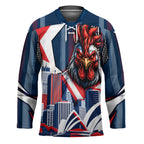 Personalised Sydney Roosters City Of Rugby Hockey Jersey Sydney City Skyline Illustration Dynamic Sport Fan