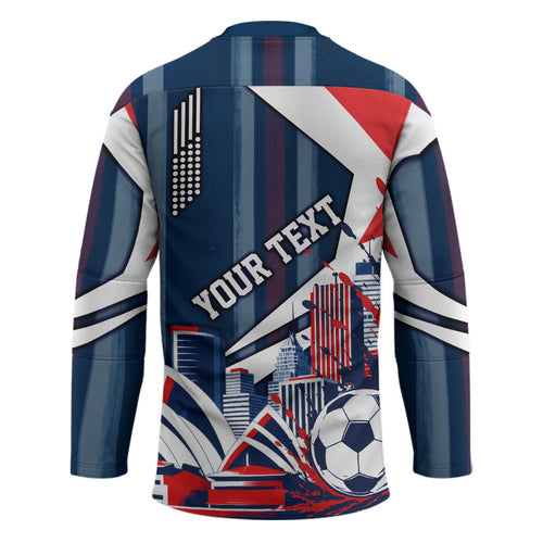 Personalised Sydney Roosters City Of Rugby Hockey Jersey Sydney City Skyline Illustration Dynamic Sport Fan