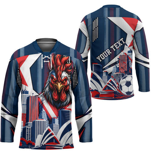 Personalised Sydney Roosters City Of Rugby Hockey Jersey Sydney City Skyline Illustration Dynamic Sport Fan